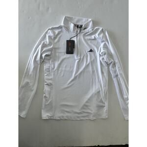 Kjus Womens Sunshine Sport Half Zip Mid Layer White Size 38 NWT!